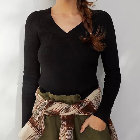 NWOT Anthro Maeve Thea Ribbed Sweater - Picture 3 of 8
